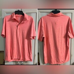 Peach / Coral Polo Shirt - Men's M - George RN# 52469